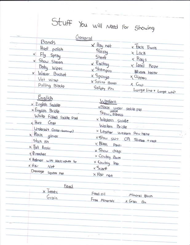 Horse Supplies Horse Supplies List